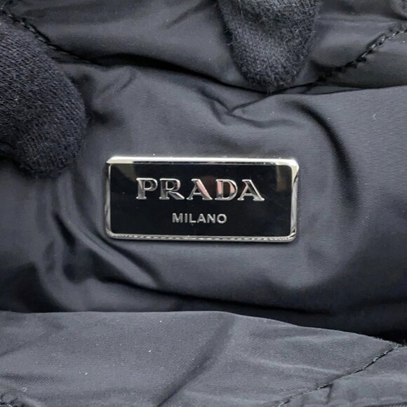 PRADA Tessuto Bomber 2-Way Handbag Nylon Black BL0881 - Picture 14 of 16